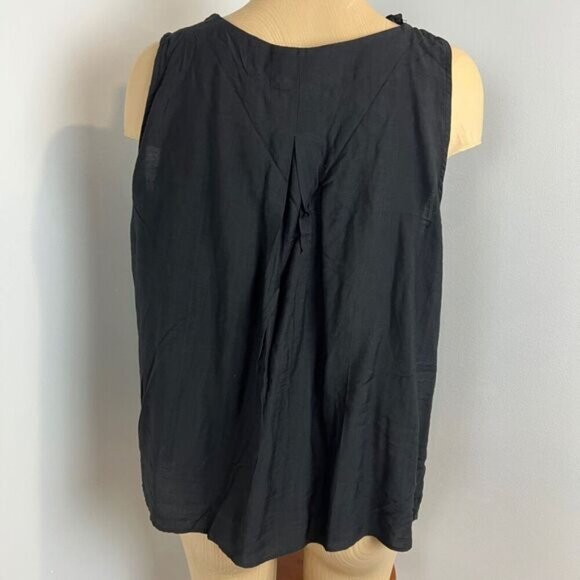 Unbranded Women's Size Large Black Sleeveless Side Tie Bow Camisole Top - Picture 4 of 12
